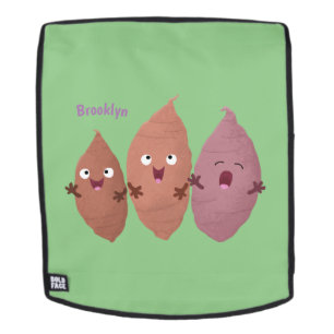 Süße singende Süßkartoffeln Cartoon-Gemüse Rucksack