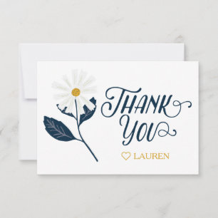 Süße skandinavische Daisy personalisierte Dankeska Dankeskarte