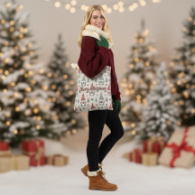Süße skandinavische Weihnachts-Gnom-Tasche