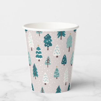 Süße skandinavische Weihnachtsbaum-Tasse Pappbecher