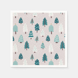 Süße skandinavische Weihnachtsbaum-Tasse Serviette