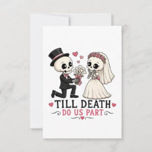 Süße Skelett-Hochzeitsantrag Dankeskarte