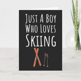 Süße Skikarten für Babyjungen Kinder Skifahrer Ski Karte