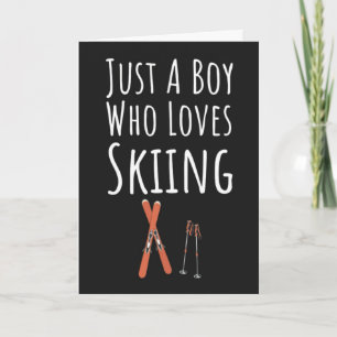 Süße Skikarten für Babyjungen Kinder Skifahrer Ski Karte