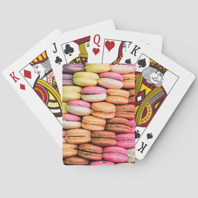 Süße skurrile Macarons Spielkarten (Rückseite)