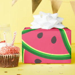 Süße, skurrile Wassermelonen-Scheiben Muster  Geschenkpapier