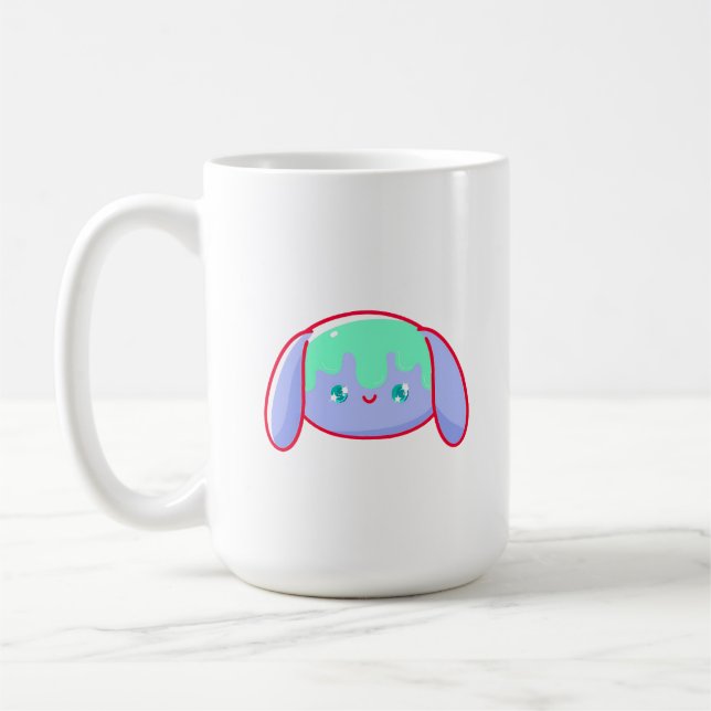 Süße Slime-Hasen-Wassertropfen-Figur Kaffeetasse (Links)