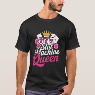 Süße Slot-Maschine Queen-Casino-Glücksspiel-Poker- T-Shirt