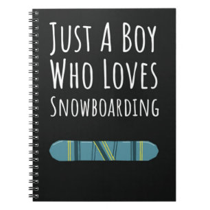 Süße Snowboard-Geschenke für Jungen Kinder Winters Notizblock