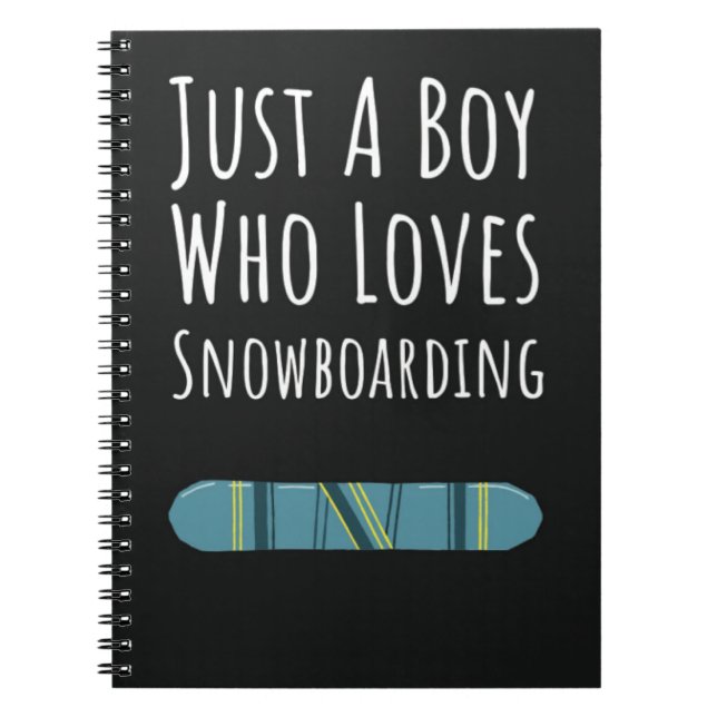 Süße Snowboarder-Geschenke für Jungen Kinder Winte Notizblock (Vorderseite)