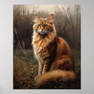 Süße Somali-Katze Kunst Druck Poster