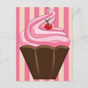 Süße Sommer-Dessert-Kunst Postkarte