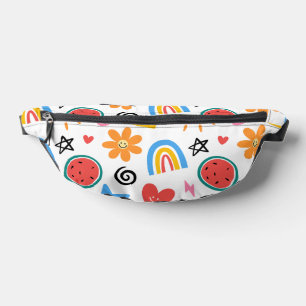 Süße Sommer-Doodle Whimsical-Nahtloses Muster Bauchtasche
