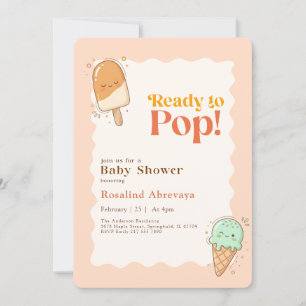 Süße Sommer-Eiscreme-Babyparty Einladung