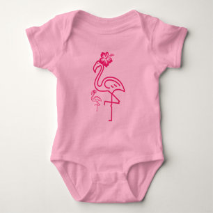 Süße Sommer Mädchen Flamingo Baby Strampler