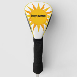 Süße Sommer-Sonne Grafik Golfschlägerkopfabdeckung Golf Headcover