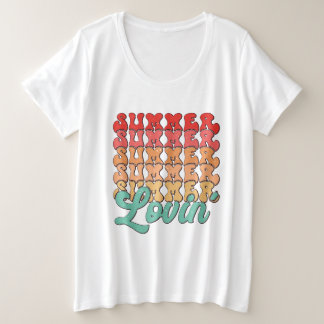Süße Sommerliebe Wortkunst  Große Größe T-Shirt