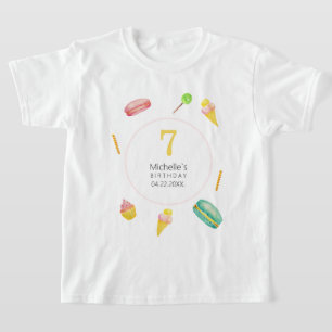 Süße Sommerparty-Wasserfarben-Illustration T-Shirt