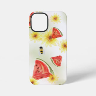 Süße Sommerstimmung: Wassermelone, Sonnenblumen un iPhone 12 Mini Hülle