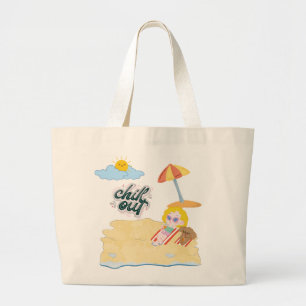 Süße Sommerstrand-Clipart-Sammlung Jumbo Stoffbeutel