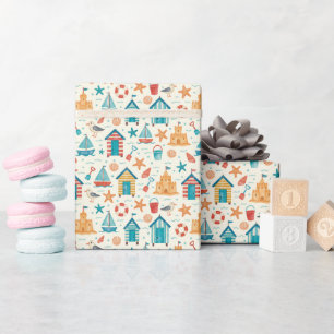 Süße Sommerstrand-Ozean-Druck-Verpackungspapier-Ro Geschenkpapier