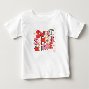 Süße Sommerzeit Coquette Erdbeere Retro Strand  Baby T-shirt