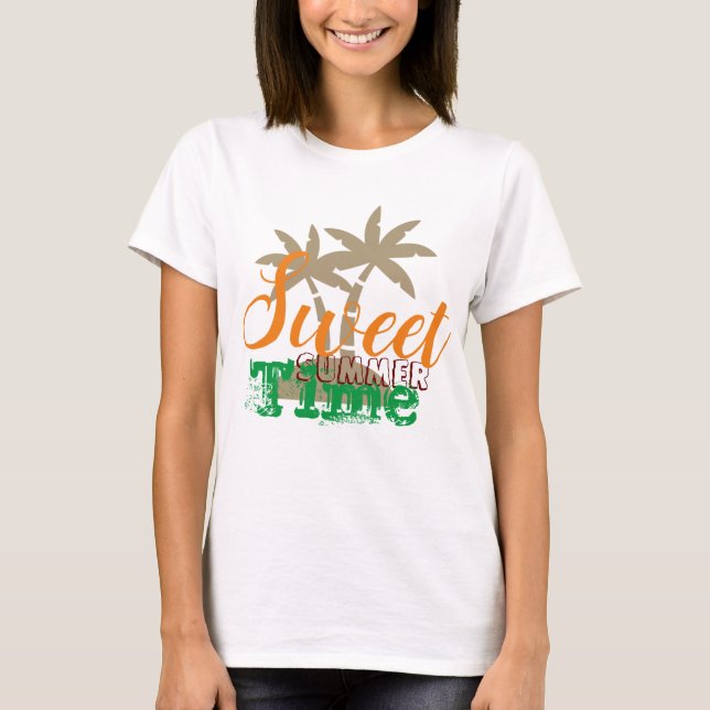 Süße Sommerzeit farbenfrohe Sommervibes Frauen T-Shirt (Vorderseite)