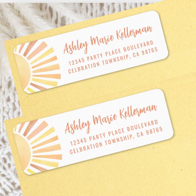 Süße Sonne Rücksendeadresse (Cute Sun Return Address Label 
)