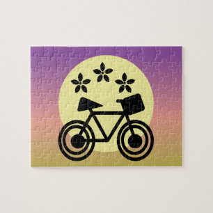 Süße Sonne und Fahrrad Blumen- und Regenbogenverla