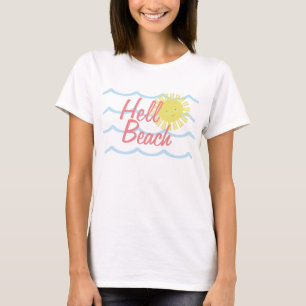 Süße Sonnen Sommer Strand Wellen T-Shirt