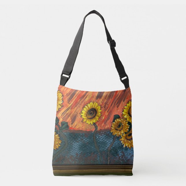 Süße Sonnenblume Tragetaschen Mit Langen Trägern (Vorderseite)