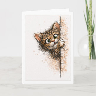 Süße spähende Katzen-Decke minimalistischer Wasser Karte