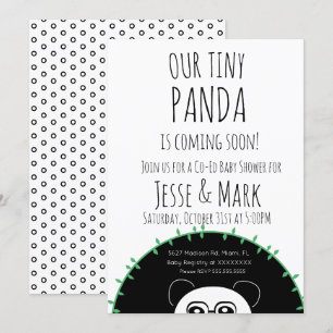 Süße spähende Panda-Baby-Party Einladung
