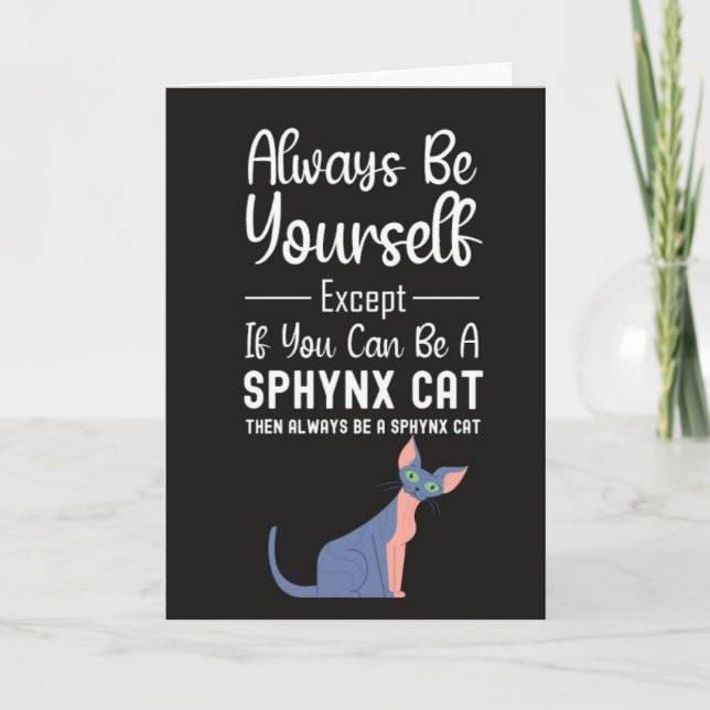 Süße Sphynx Katzen Karten Tier Haustier Lustige Kä (Vorderseite)