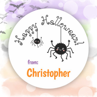 Süße Spinnen Party Favor Frohes Halloween Runder Aufkleber