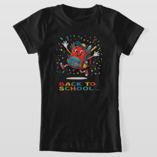 Süße springende Schultasche, Back-to-School-Design T-Shirt