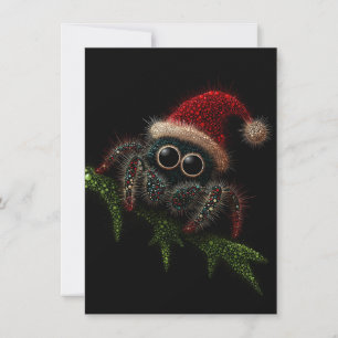 Süße Springspinne Weihnachtskarten Feiertagskarte