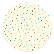 Süße Sprinklen rund Aufkleber (Vanilla Cream)