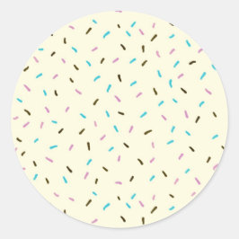 Süße Sprinklen rund Aufkleber (Vanilla Cream)