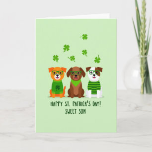 Süße St.-Patricks-Tag-Karte für den Sohn Karte