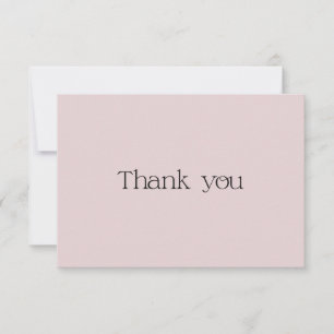 Süße staubige rosa Typografie Swash Danke Karte
