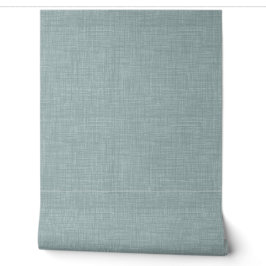Süße staubige Teal Blau Leinen Optik Textur Tapete