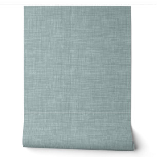 Süße staubige Teal Blau Leinen Optik Textur Tapete