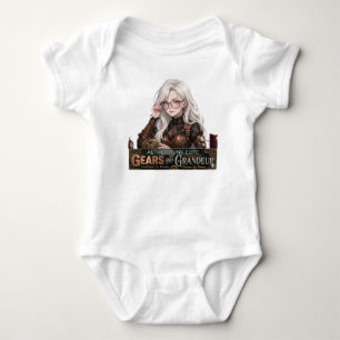 Süße Steampunk-Anime-Mädchen-Kunst für Kinder und Baby Strampler