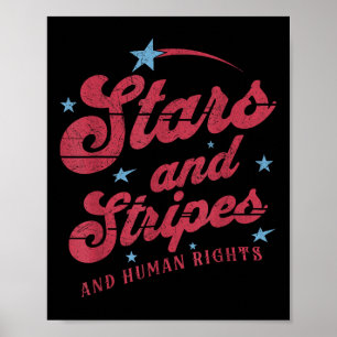 Süße Sterne und Streifen und Menschenrechte Femini Poster