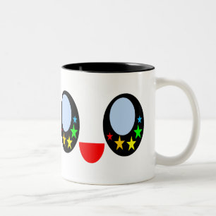 Süße Sternenaugen Glückliches Gesicht Regenbogen S Zweifarbige Tasse