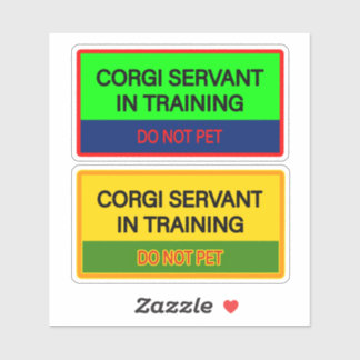 Süße Sticker für Corgi-Diener