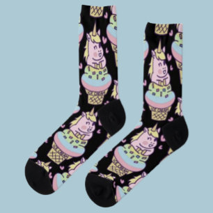 Süße Stolz Einhorn Eis Socken