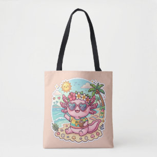 Süße Strand Axolotl Sommerferien Tragetasche Tasche