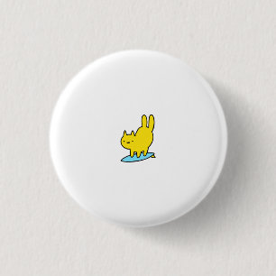 Süße surfenende Katze Button